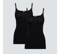 comazo|earth Fairtrade Unterhemd Spaghettiträger 2er Pack | GOTS zertifiziert SCHWARZ 36