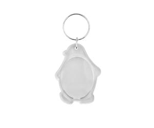 CombiCraft Plexiglas Schlüsselanhänger Pinguin, 42x54mm - 50 Stück - transparent Kunststoff 8721143006019
