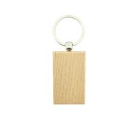 CombiCraft Schlüsselanhänger aus Holz Rechteck mittel 51x32 mm - pro 1 Stück - Ohne Aufdruck - 8721042089625
