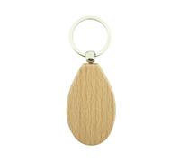 CombiCraft Schlüsselanhänger aus Holz Tropfen 58x36 mm - pro 50 Stück - Ohne Aufdruck - 8721042088390