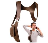 Comebachome Umhängetasche, PU -Leder -Retro -Unterarm -Umhängetasche, Herren Steampunk -Tasche, Schulterbrieftasche versteckte Packung, mittelalterliche Handy -Tasche
