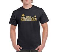 Comedy Shirts - Copacabana Palmen - Herren T-Shirt - Schwarz/Gold-Weiss Gr. 3XL