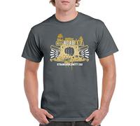 Comedy Shirts - Copacabana Strandabschnitt 1312 Schlaeger - Herren T-Shirt - Dunkelgrau/Gold-Weiss Gr. L