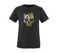 Comedy Shirts - Digital Skull - Jungen T-Shirt - Schwarz/Gold-Weiss Gr. 152/164