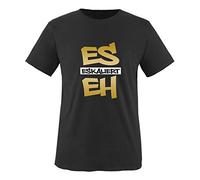 Comedy Shirts - Es eskaliert eh - Graffiti - Herren T-Shirt - Schwarz/Gold-Weiss Gr. M