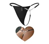 comeondear Sexy String Tangas für Frauen Micro Mini Bikini Große Größen Damen Unterwäsche Erotische Höschen Dessous Reizwäsche Curvy Unterhosen Slips Durchsichtig Thong Low Waist(Schwarz,3XL-4XL)