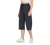 COMEOR Jogginghose Damen 3/4 - Sporthose Kurz Caprihose, Kurze Hose Frauen Capri Shorts, Bermuda Trainingshose (Dunkelgrau, XL)