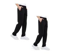 Comeor Jogginghose Herren Baumwolle Sweathose - Lange Sport Hose Herren - Jogger Trainingshose Herren, Relaxing Hose, 7XL, 2 Pack Schwarz