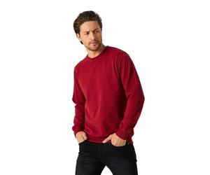 COMEOR Sweatshirt Herren Pullover Ohne Kapuze (Hellbordeaux 4XL)