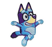 Comercial Mercera, Aufnäher Patches, Bluey, Zeichen Bluey, Blau Farbe, Aufnäher Ideal für Mützen, Jacken, T-Shirts oder Schultaschen, 100% Polyester, 6x8 Zentimeter