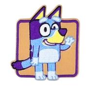 Comercial Mercera, Aufnäher Patches, Bluey, Zeichen Bluey, Braun Farbe, Aufnäher Ideal für Mützen, Jacken, T-Shirts oder Schultaschen, 100% Polyester, 6x8 Zentimeter