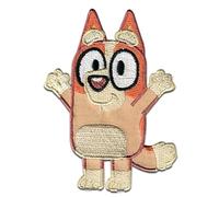 Comercial Mercera, Aufnäher Patches, Chili Heeler, Zeichen Bluey, Braun Farbe, Aufnäher Ideal für Mützen, Jacken, T-Shirts oder Schultaschen, 100% Polyester, 5x8 Zentimeter