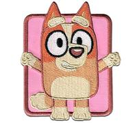 Comercial Mercera, Aufnäher Patches, Chili Heeler, Zeichen Bluey, Rosa Farbe, Aufnäher Ideal für Mützen, Jacken, T-Shirts oder Schultaschen, 100% Polyester, 5x8 Zentimeter