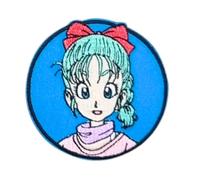 Comercial Mercera, Aufnäher Patches, Dragonball Z, Bulma - Charakter, Aufnäher Ideal für Mützen, Jacken, T-Shirts oder Schultaschen, 100% Polyester, 7x7 Zentimeter