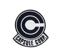 Comercial Mercera, Aufnäher Patches, Dragonball Z, Capsule Corp, Aufnäher Ideal für Mützen, Jacken, T-Shirts oder Schultaschen, 100% Polyester, 7x6 Zentimeter