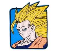 Comercial Mercera, Aufnäher Patches, Dragonball Z, Sayayin Goku - Charakter, Aufnäher Ideal für Mützen, Jacken, T-Shirts oder Schultaschen, 100% Polyester, 8x6 Zentimeter