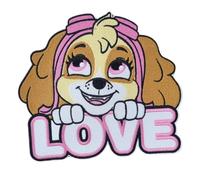Comercial Mercera, Aufnäher Patches, Paw Patrol, Zeichen Skye Paw Patrol, Rosa Farbe, Aufnäher zum Aufbügeln Jackenrückseiten, T-Shirts oder Schulranzen, 100% Polyester, 16x18 Zentimeter