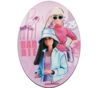 Comercial Mercera Barbie 59 Limited Edition Aufnäher zum Aufbügeln 11 x 8 cm Bügelbild für Mädchen mit Mode Glamour Pink Fan, Bügelpatch Patches Bügelflicken Geschenk