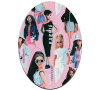 Comercial Mercera Barbie Catwalk Aufnäher zum Aufbügeln 11 x 8 cm Bügelbild für Mädchen mit Mode Glamour Pink Fan, Bügelpatch Patches Bügelflicken Geschenk