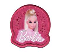 Comercial Mercera Barbie Limited Edition Aufnäher zum Aufbügeln 6,5 x 6,4 cm Bügelbild für Mädchen mit Mode Glamour Pink Fan, Bügelpatch Patches Bügelflicken Geschenk