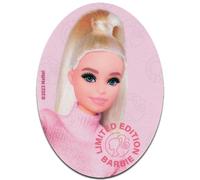Comercial Mercera Barbie Portrait Aufnäher zum Aufbügeln 11 x 8 cm Bügelbild für Mädchen mit Mode Glamour Pink Fan, Bügelpatch Patches Bügelflicken Geschenk