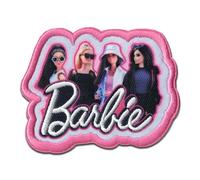 Comercial Mercera Barbie Team mit Brille - Aufnäher, Bügelbild, Aufbügler, Applikationen, Patches, Flicken, zum aufbügeln, Größe: 6,4 x 7,8 cm