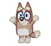 Comercial Mercera Bluey Aufnäher zum Aufbügeln 7 x 5 cm Bügelbild für Kinder mit Hund Cartoon Familie Fan, Bügelpatch Patches Bügelflicken Geschenk