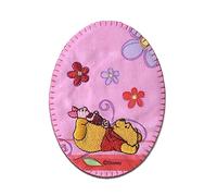 Comercial Mercera Disney © Winnie Pooh Und Ferkel Liegen - Aufnäher, Bügelbild, Aufbügler, Applikationen, Patches, Flicken, Zum Aufbügeln, Größe: 10,7 x 8 cm