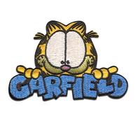 Comercial Mercera Garfield Comic Katze gestickt - Aufnäher, Bügelbild, Aufbügler, Applikationen, Patches, Flicken, zum aufbügeln, Größe: 7,5 x 4,8 cm