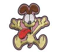 Comercial Mercera Garfield Odie Comic Katze gestickt - Aufnäher, Bügelbild, Aufbügler, Applikationen, Patches, Flicken, zum aufbügeln, Größe: 6 x 6,4 cm