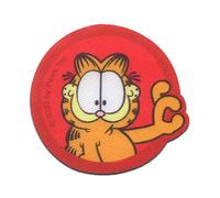 Comercial Mercera Garfield OK Comic Katze gedruckt - Aufnäher, Bügelbild, Aufbügler, Applikationen, Patches, Flicken, zum aufbügeln, Größe: 6,5 x 6 cm