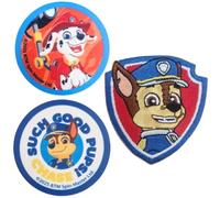 COMERCIAL MERCERA, PACK 3 Aufnäher Patches, Paw Patrol, Aufnäher Ideal für Mützen, Jacken, T-Shirts oder Schultaschen, 100% Polyester