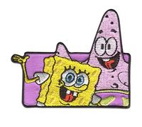 Comercial Mercera SpongeBob & Patrick Stern Stickerei - Aufnäher Aufnäher Stickerei Applikation für Kleidung, Größe: 7 * 6,1 cm