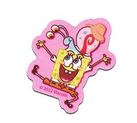 Comercial Mercera SpongeBob Schwammkopf Garry gedruckt - Aufnäher, Bügelbild, Aufbügler, Applikationen, Patches, Flicken, zum aufbügeln, Größe: 6,2 x 7,2 cm
