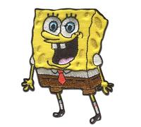 Comercial Mercera SPONGEBOB SQUAREPANTS Stickerei - Aufnäher zum Aufbügeln, bestickt, Applikation für Kleidung, Größe: 5,1 x 7,4 cm