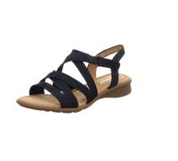 Sandalette GABOR "FLORENZ", Damen, Gr. 37, blau (nachtblau), Nubukleder, unifarben, klassisch, Schuhe, Sommerschuh, Komfortschuh, Riemchensandale in Weite G (=weit) (44907858-37) nachtblau
