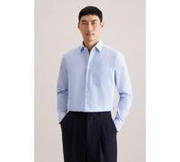 Seidensticker Hemd Herren Comfort Fit Langarm Baumwolle blau, 40