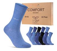 Comfort Diabetiker Socken mit Komfortbund ohne Gummi 10 Pk