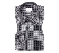 COMFORT FIT Hemd in anthrazit bedruckt 43