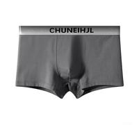 Comfort Fit Herren Unterwäsche Trunks mit U konvexem Beutel für den ganzen Tag (2XL Grau)