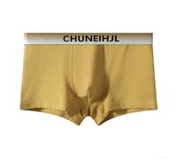 Comfort Fit Herren Unterwäsche Trunks mit U konvexem Beutel für den ganzen Tag tragen (2XL Gelb)