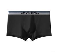 Comfort Fit Herren Unterwäsche Trunks mit U konvexer Tasche für den ganzen Tag tragen (2XL Schwarz)