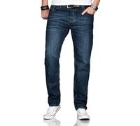 Comfort-fit-Jeans ALESSANDRO SALVARINI "ASMarco", Herren, Gr. W31 L32, Länge 32, blau (as202, dunkelblau), Obermaterial: 100% Baumwolle, Jeans, mit geradem Bein (77853138-31) as202, dunkelblau