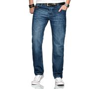 Comfort-fit-Jeans ALESSANDRO SALVARINI "ASMarco", Herren, Gr. W31L34, Länge 34, blau (as201, mittelblau), Obermaterial: 100% Baumwolle, Jeans, mit geradem Bein (55226301-31) as201, mittelblau