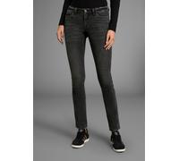 Comfort-fit-Jeans ARIZONA "mit Keileinsätzen", Damen, Gr. 38, N-Gr, grau (grau used), Obermaterial: 76% Baumwolle, 16% Polyester, 7% Viskose, 1% Elasthan, Basic, Jeans, niedrige Leibhöhe (71920428-38)