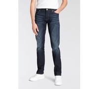 Comfort-fit-Jeans BRUNO BANANI "Floyd", Herren, Gr. 31, Länge 34, blau (dunkelblau 34), Denim/Jeans, Obermaterial: 82% Baumwolle, 16% Polyester, 2% Elasthan, Basic, bequem lang, Jeans, gerade Beinform