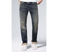 Comfort-fit-Jeans CAMP DAVID, Herren, Gr. 30, Länge 30, blau, Material: 98% Baumwolle, 2% Elasthan, Abriebeffekte, comfort fit, Jeans, Münztasche mit Ziernaht (75551256-30) blau