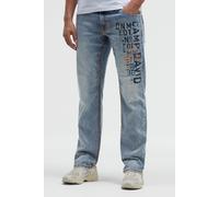 Comfort-fit-Jeans CAMP DAVID, Herren, Gr. 31, Länge 30, blau, Denim/Jeans, Material: 72% Baumwolle, 26% Polyester, 2% Elasthan, Zusatz: Enthält nichttextile Teile tierischen Ursprungs (Badge), bedruck
