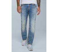 Loose-fit-Jeans CAMP DAVID "CO:NO:C622" Gr. 31, Länge 32, blau (light vintage) Herren Jeans Comfort Fit mit markanten Nähten (72481752-31)
