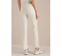 Comfort-fit-Jeans CECIL, Damen, Gr. 28, Länge 28, pearl beige, Jeans, 78% Baumwolle, 21% Polyester, 1% Elasthan, unifarben, lang, Jeans, High Waist (51436208-28) pearl beige